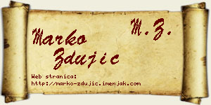 Marko Zdujić vizit kartica